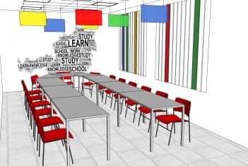 Učionica 2B - polukružni raspored sedenja