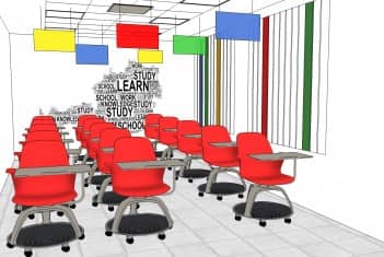 Učionica 4A - Nod stolice raspoređene za predavanja