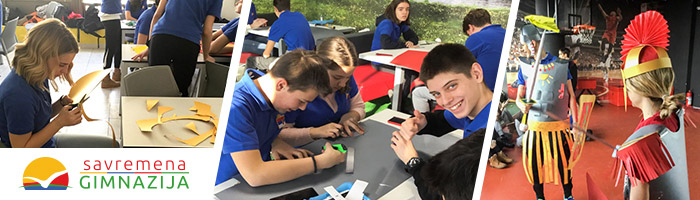 Učenici od hamer papira prave modele kostima rimskog vojnika