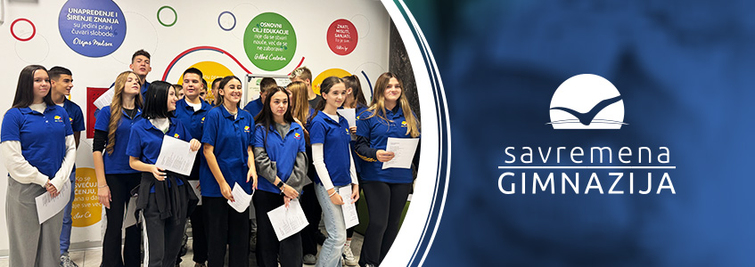 Učenici Savremene gimnazije učestvuju u proslavi Dana škole uz prigodan program