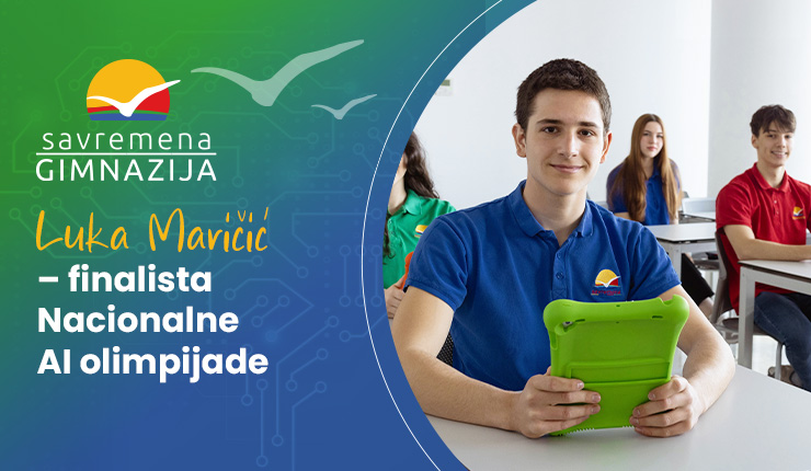 Luka Maričić, učenik Savremene gimnazije i finalista Nacionalne olimpijade u veštačkoj inteligenciji (NOAI 2025)