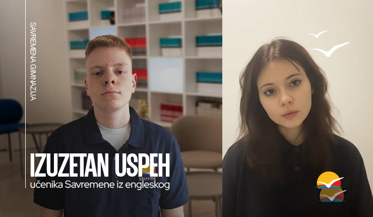 Izuzetan uspeh učenika Savremene iz engleskog